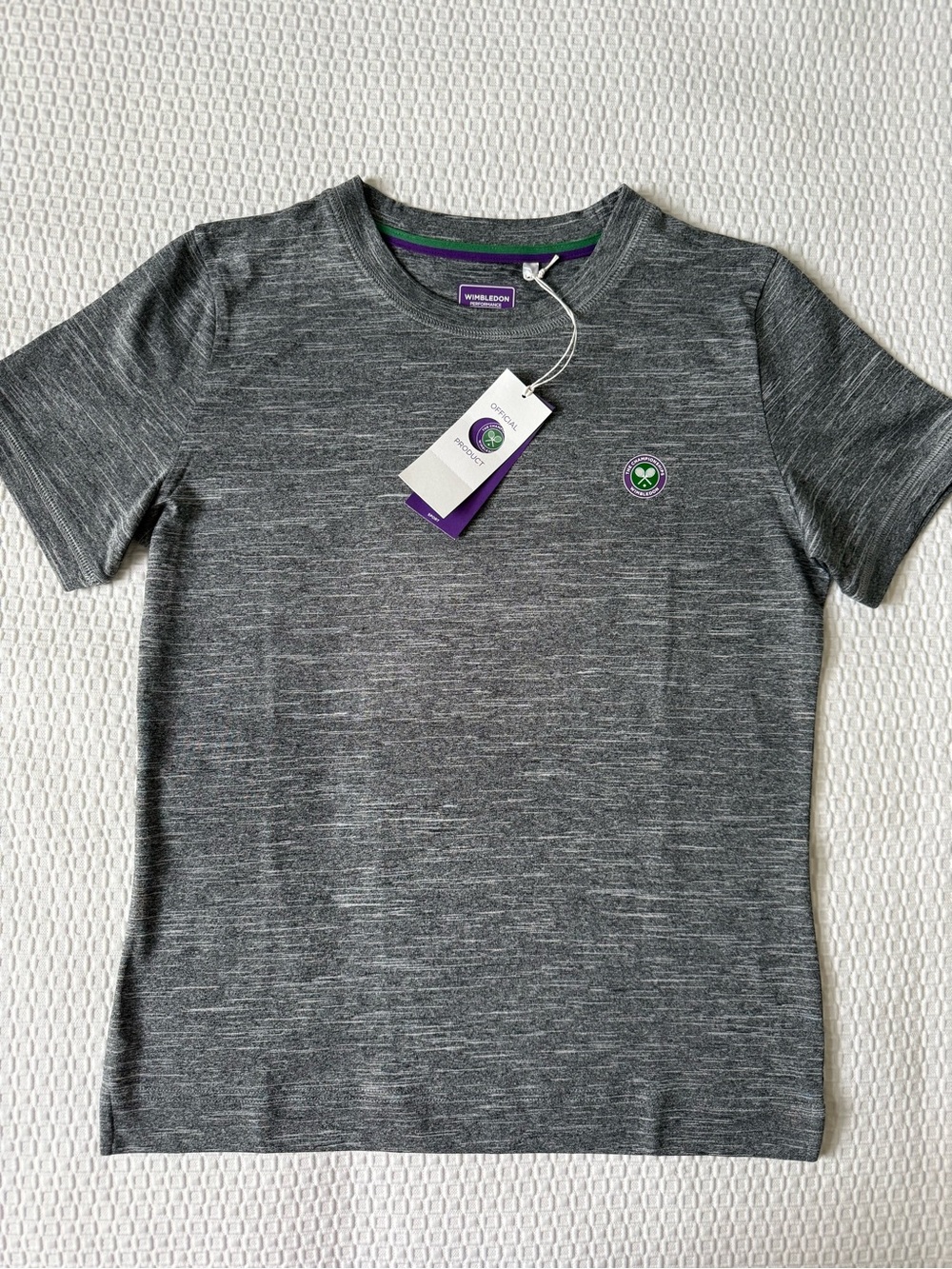 Official Wimbledon Gray Short Sleeve Women’s Tee in size S